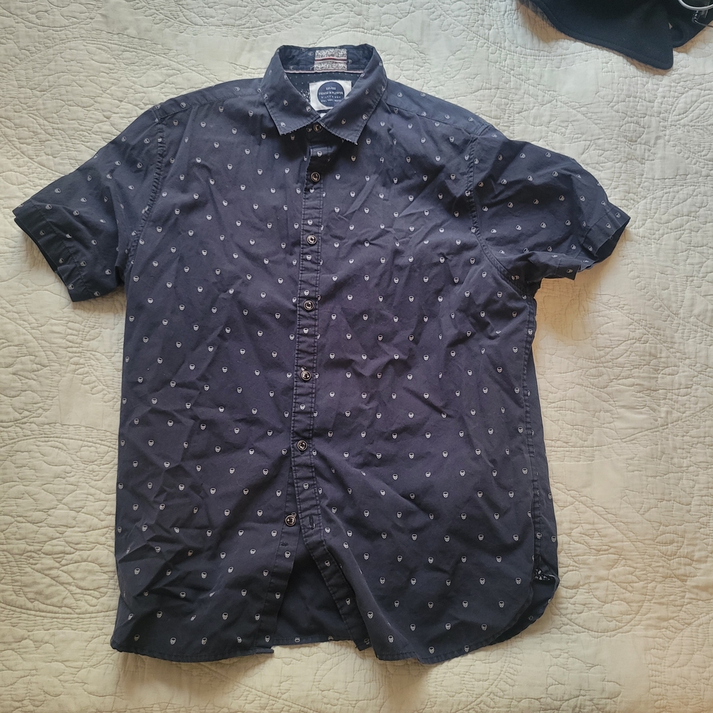 Denim & Flower Blue Casual Button Down Shirt